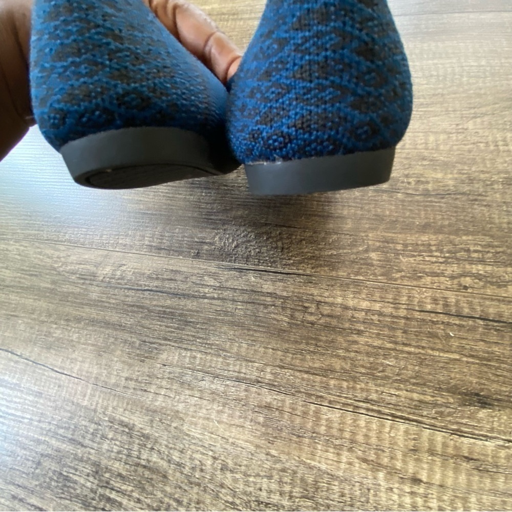 Rothy’s The Point Flat Lapis Python Blue Size 6.5… - image 4